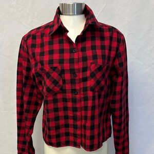 Hot Topic Red and Black Plaid Shirt